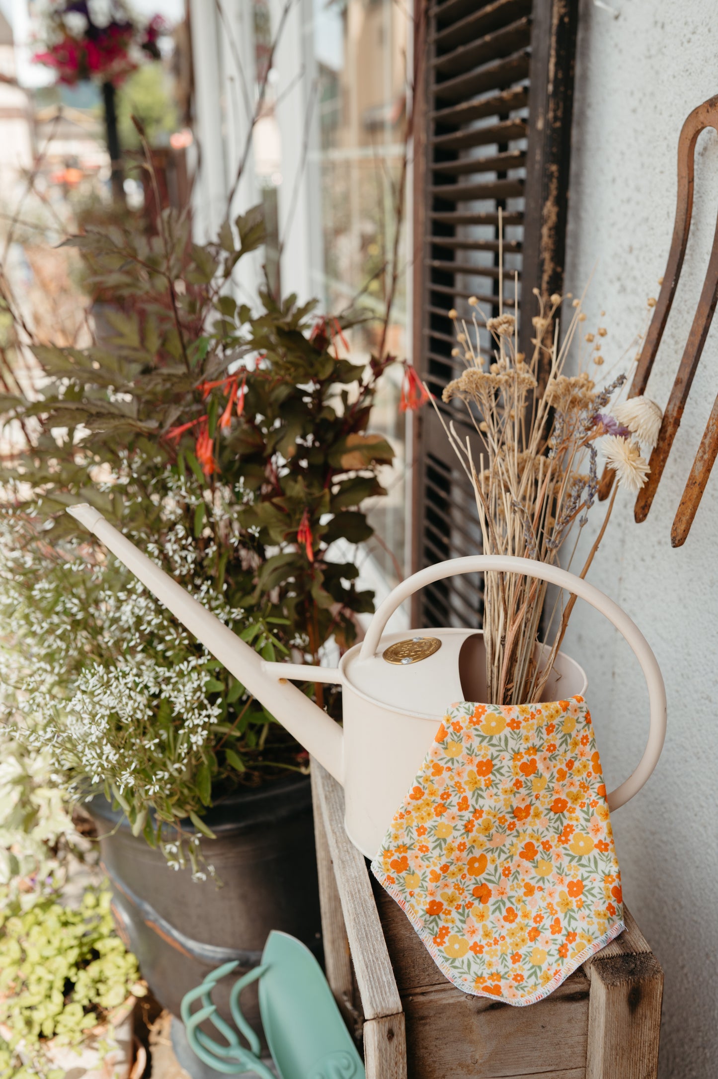 Reusable Paper Towels--Retro Golden Florals