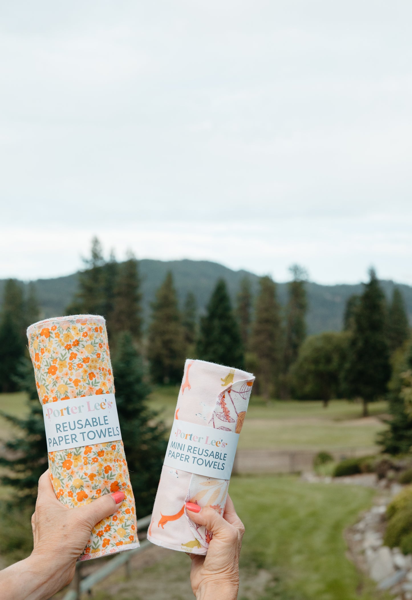 Reusable Paper Towels--Retro Golden Florals