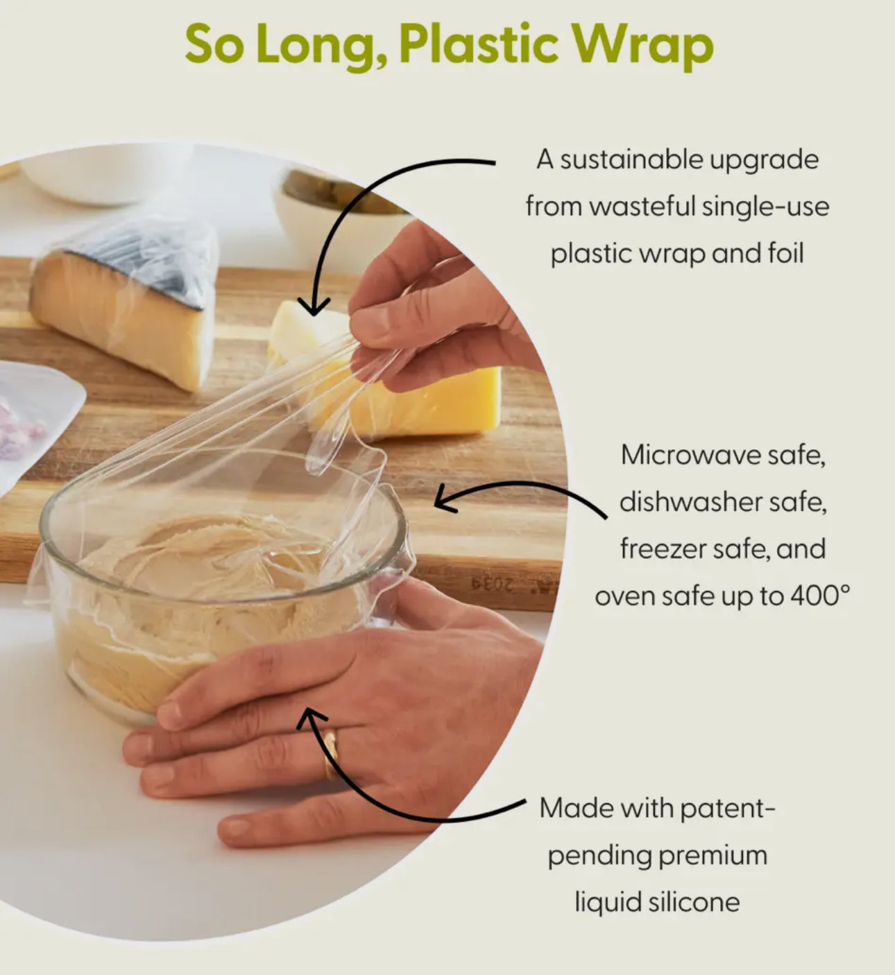 Reusable Stretch Wrap -- 3 Pack