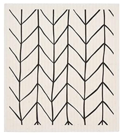 Swedish Dish Cloth -- Chevron On White