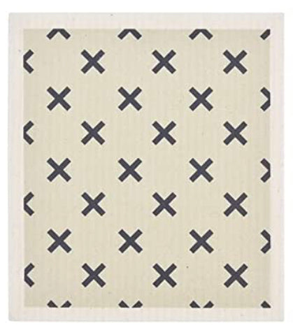 Swedish Dish Cloth -- Xs on White