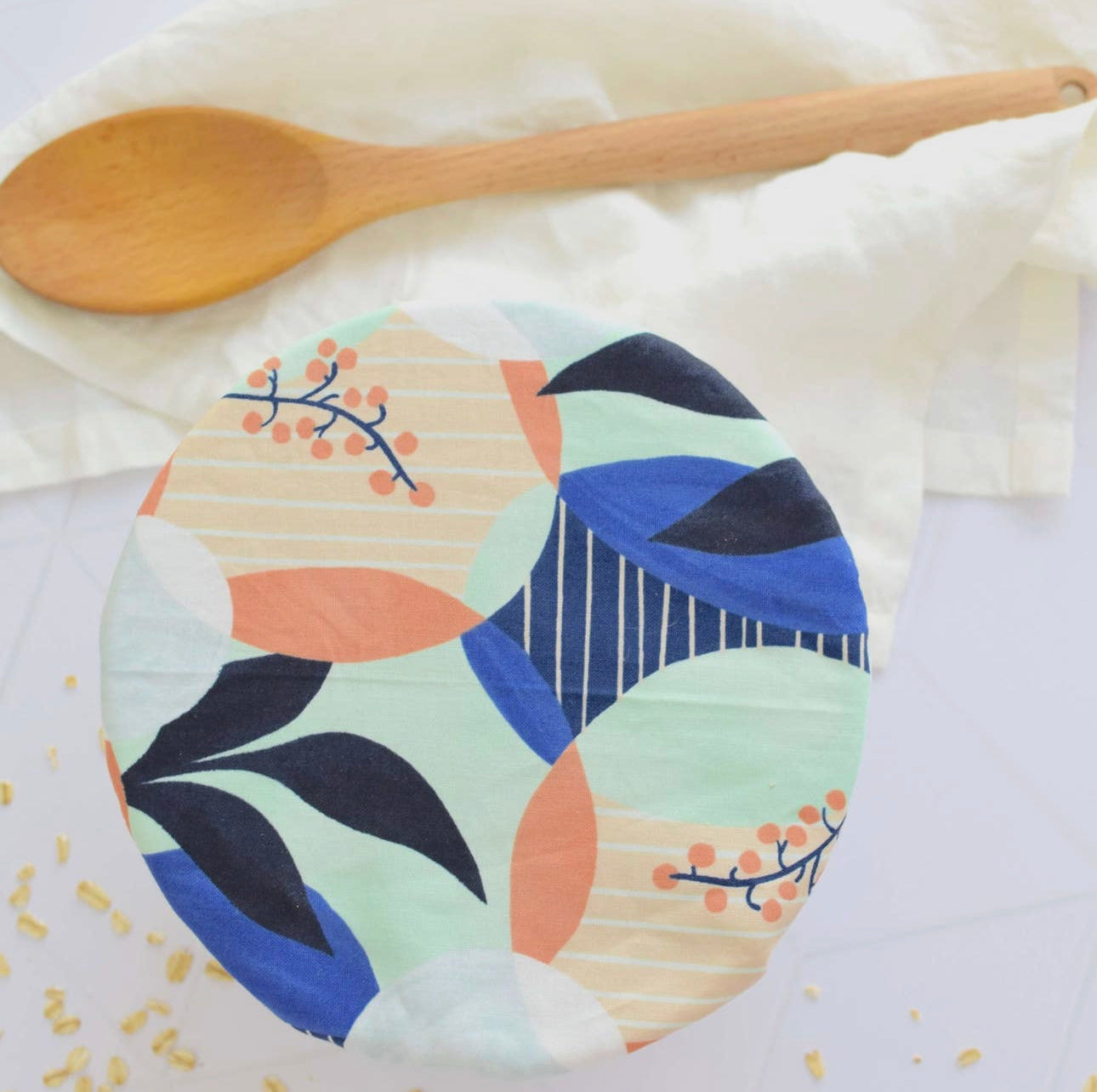 Reusable Bowl Covers--Cabana Blue