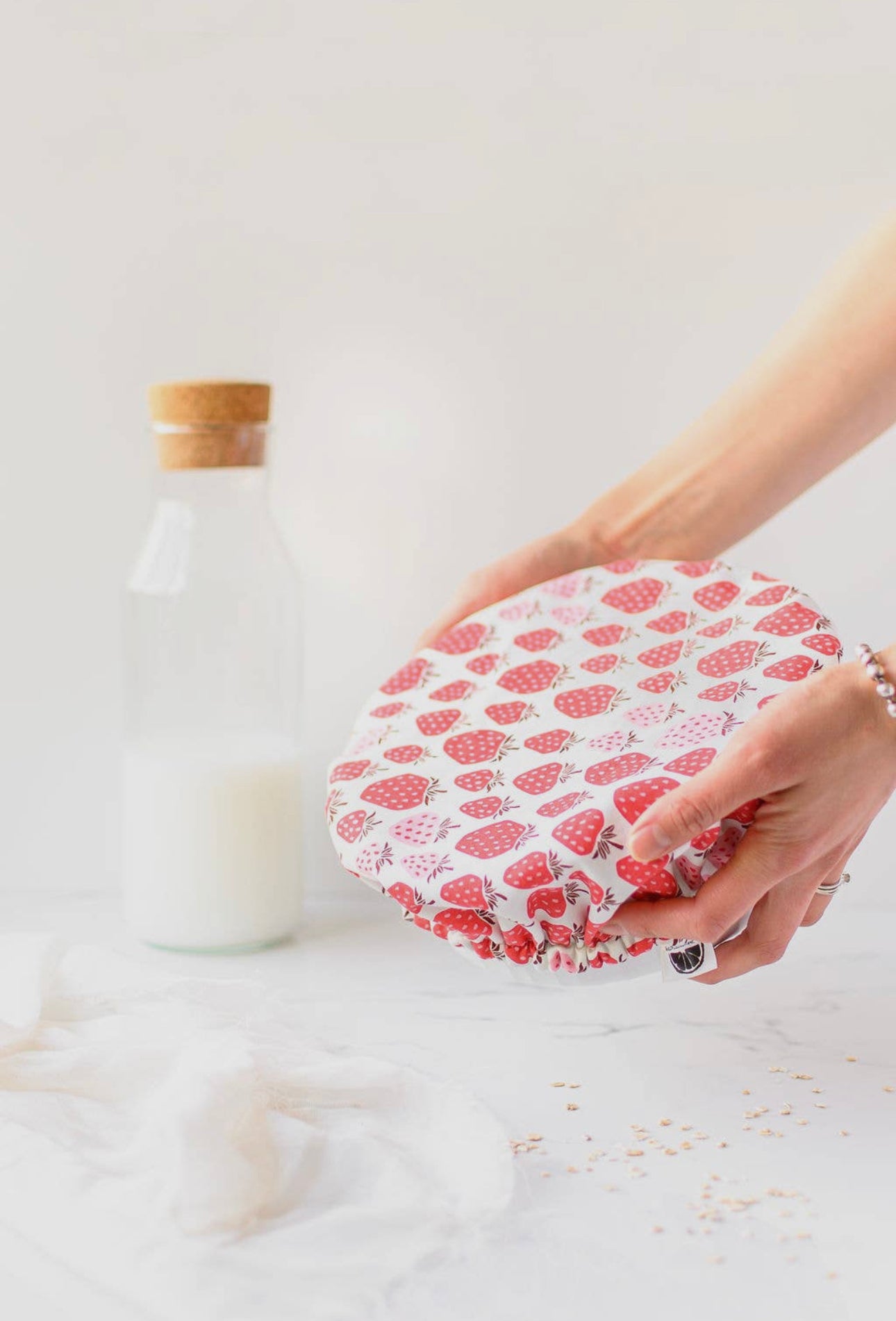 Reusable Bowl Covers--Strawberries