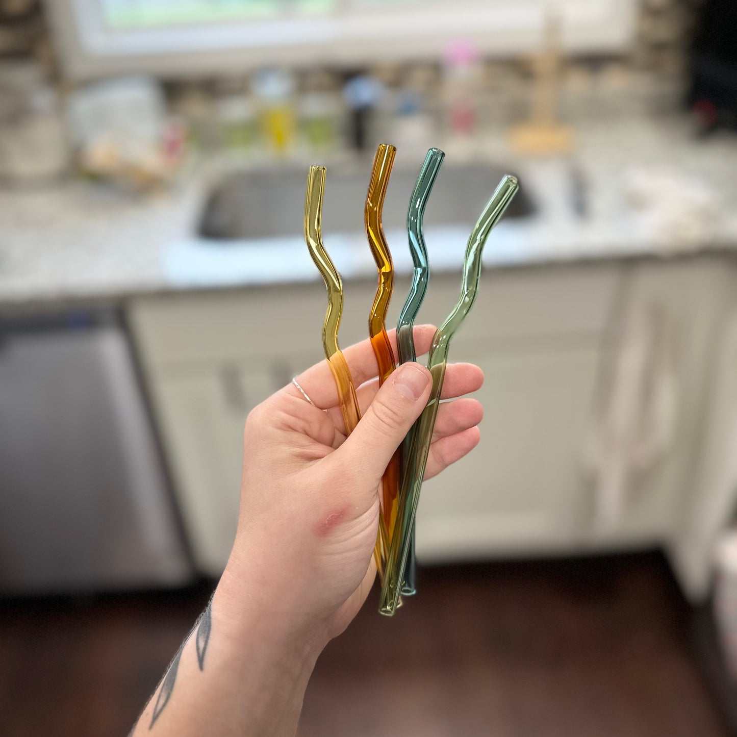 Wavy Glass Straws