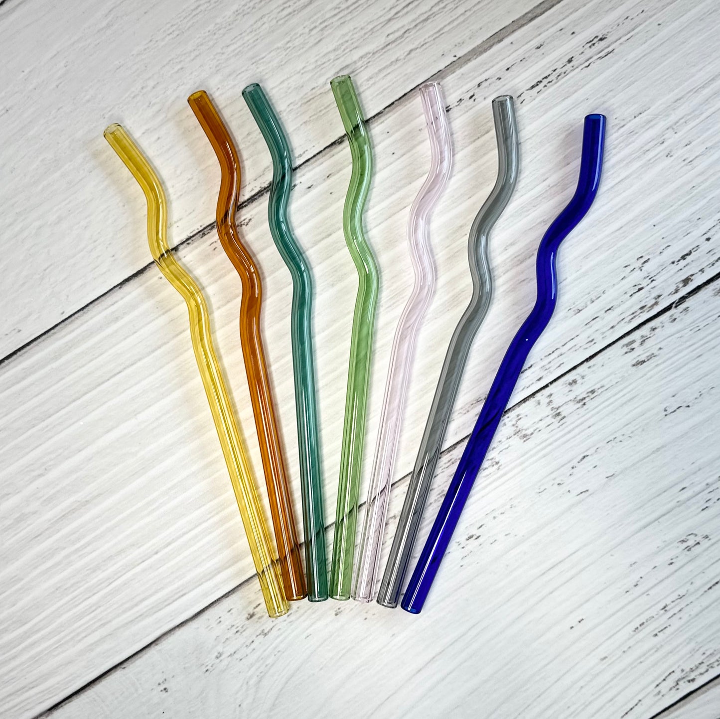 Wavy Glass Straws