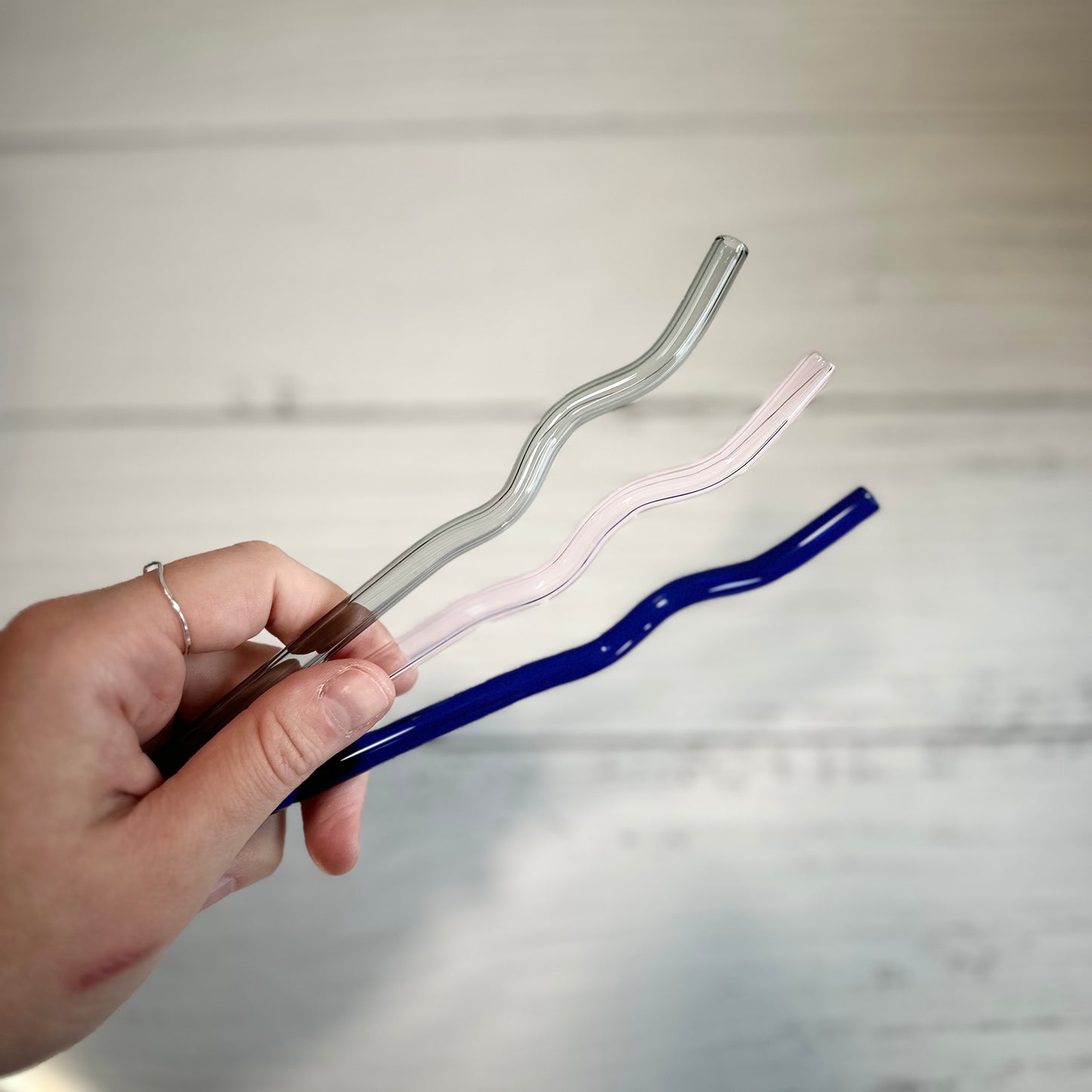 Wavy Glass Straws