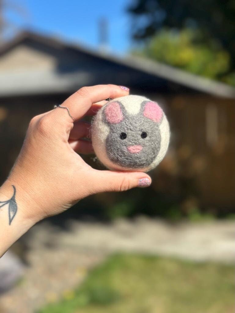 Organic Wool Dryer Balls--Porter Lee's Reusables--Merry Mouse