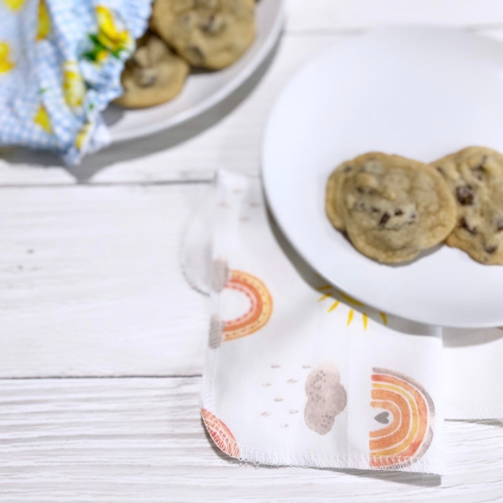 Reusable Bowl Covers--Gingham Lemons