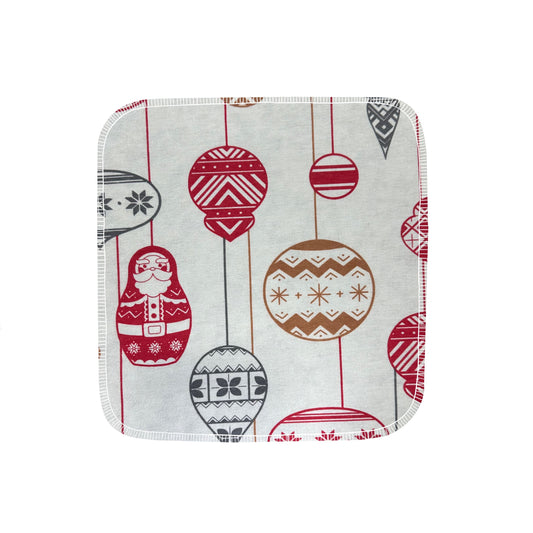 Reusable Paper Towels--24 count--Classic Christmas Ornaments--Porter Lee's