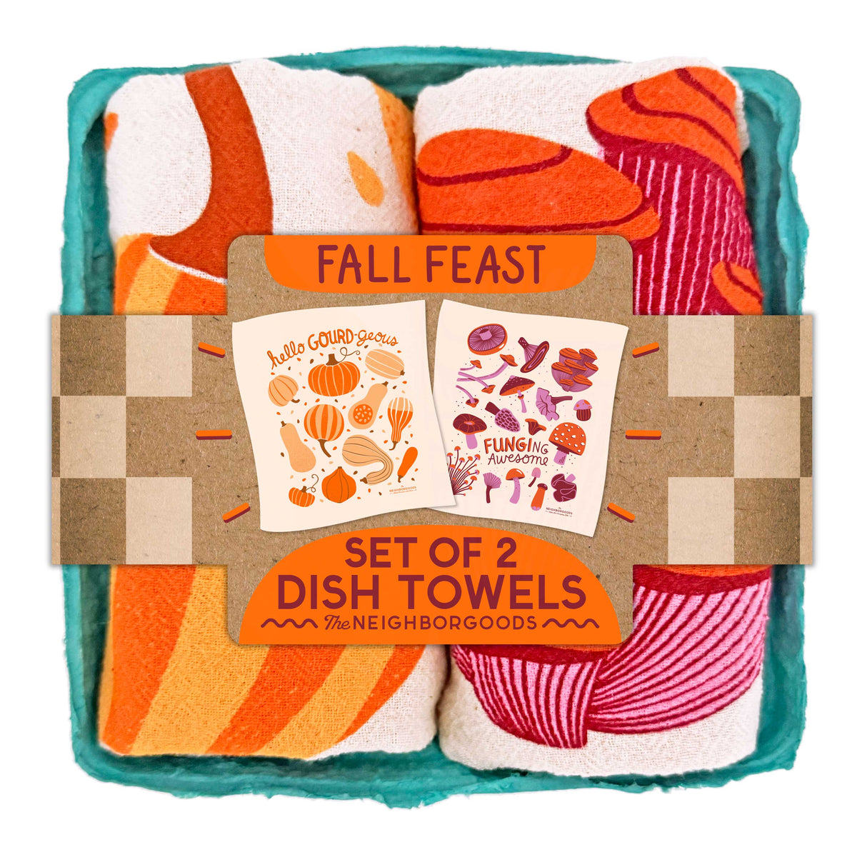 Fall Feast – Cotton Dish Towel Set (Set of 2)