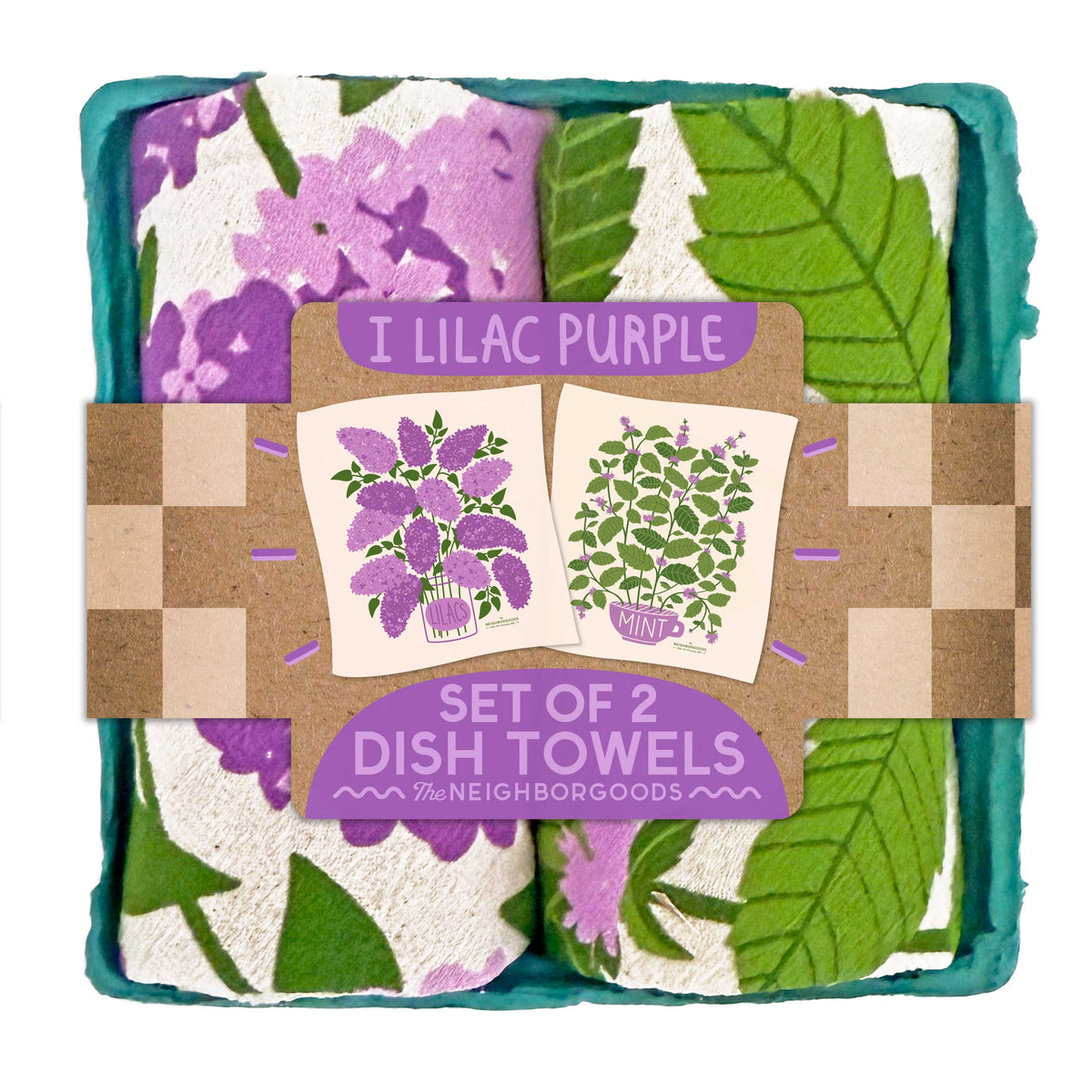I Lilac Purple – Cotton Dish Towel Set (Set of 2)