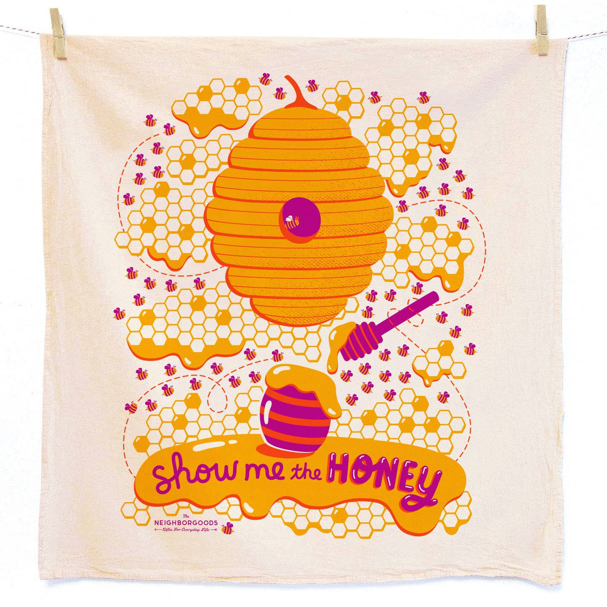 Honey Beet – Cotton Dish Towel Set (Set of 2)