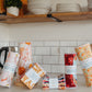 Reusable Paper Towels--Orange & Maroon Florals