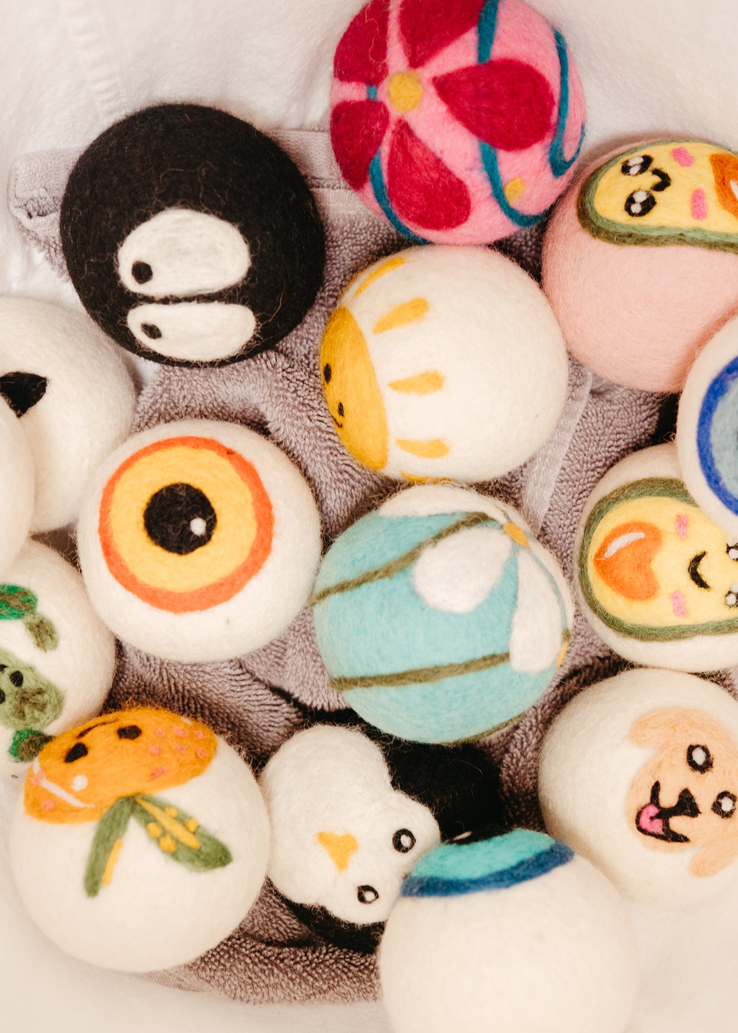 Organic Wool Dryer Balls--Monarch Butterfly