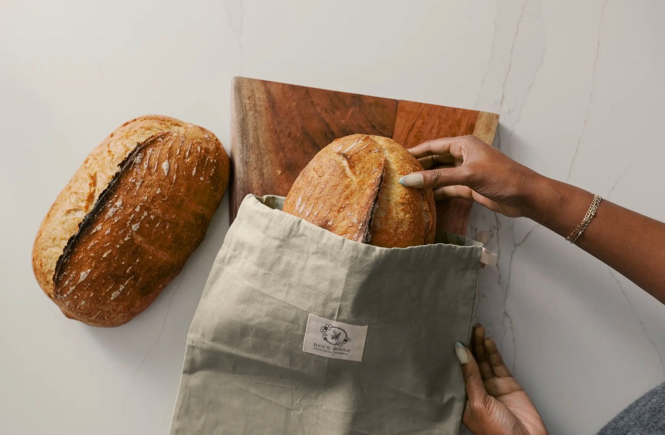 Reusable Beeswax Lined Bread Bag - Bakery Lane