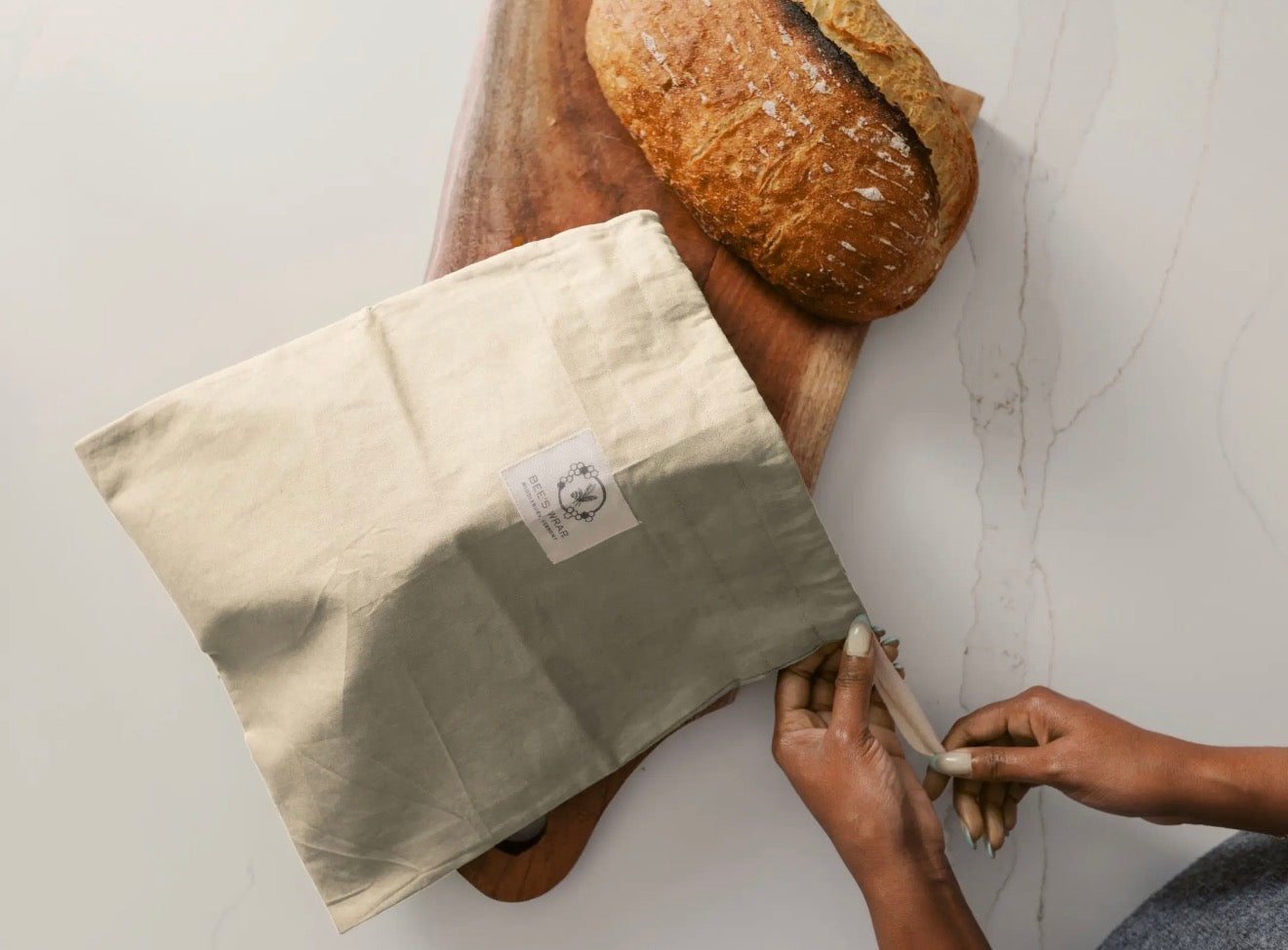 Reusable Beeswax Lined Bread Bag - Bakery Lane