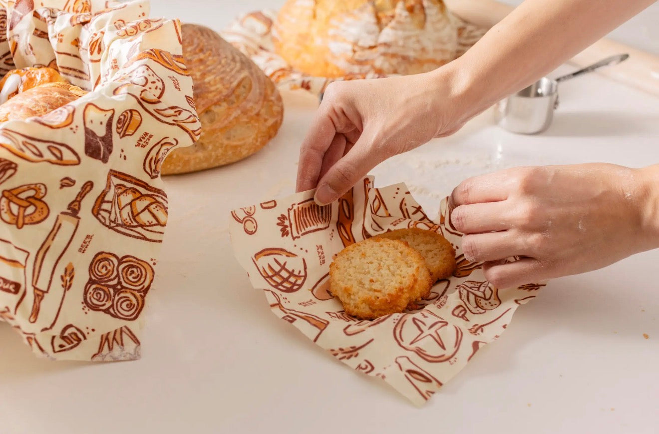 Reusable Beeswax Food Wraps 3 Pack - Bakery Lane