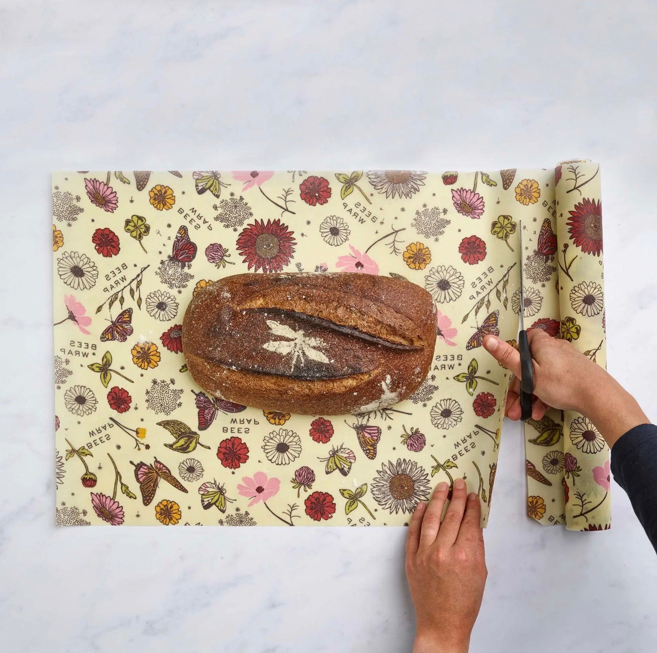 Reusable Beeswax Food Wrap Roll -- Meadow Magic