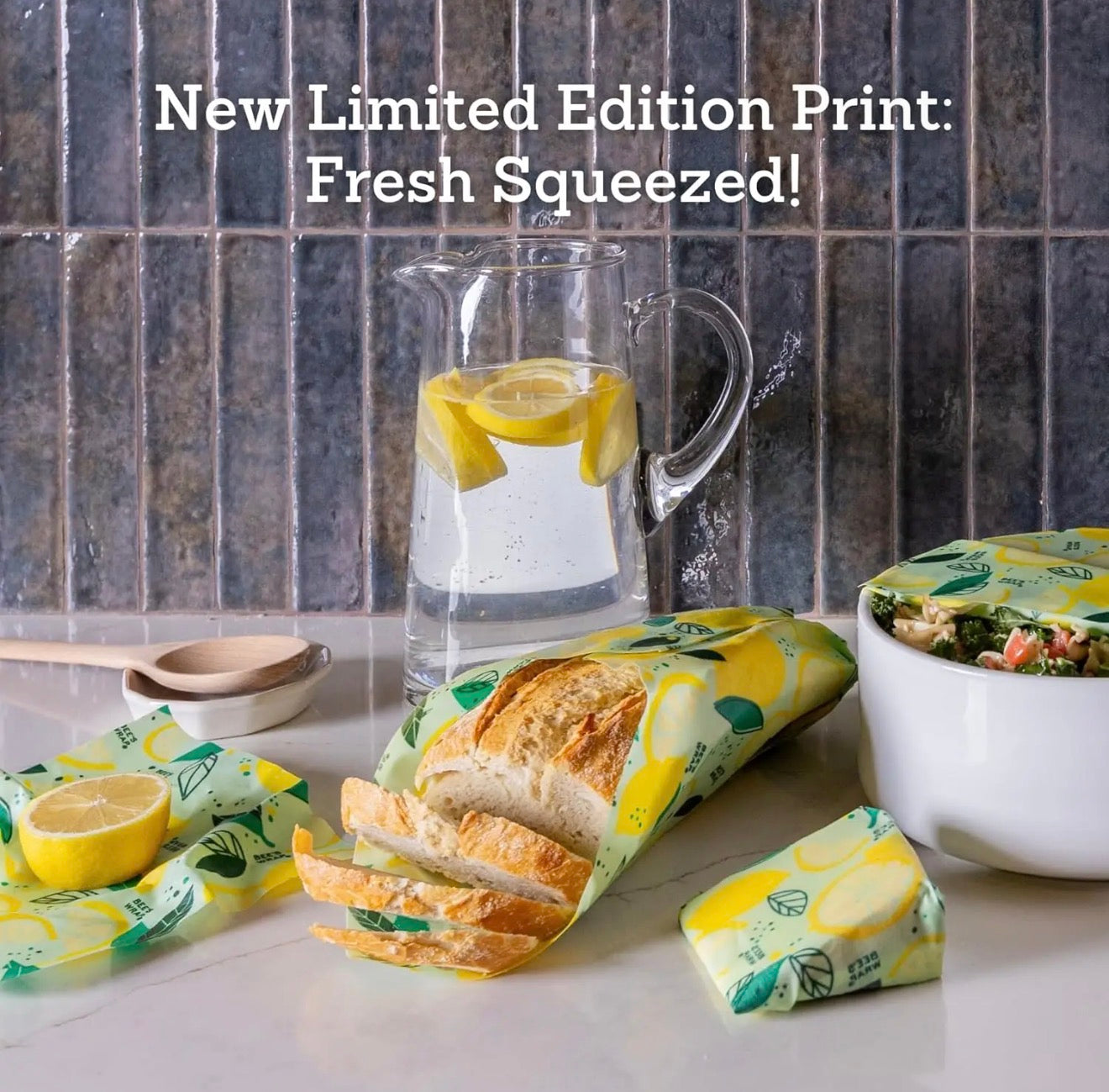 Reusable Beeswax Food Wrap Roll -- Fresh Squeezed
