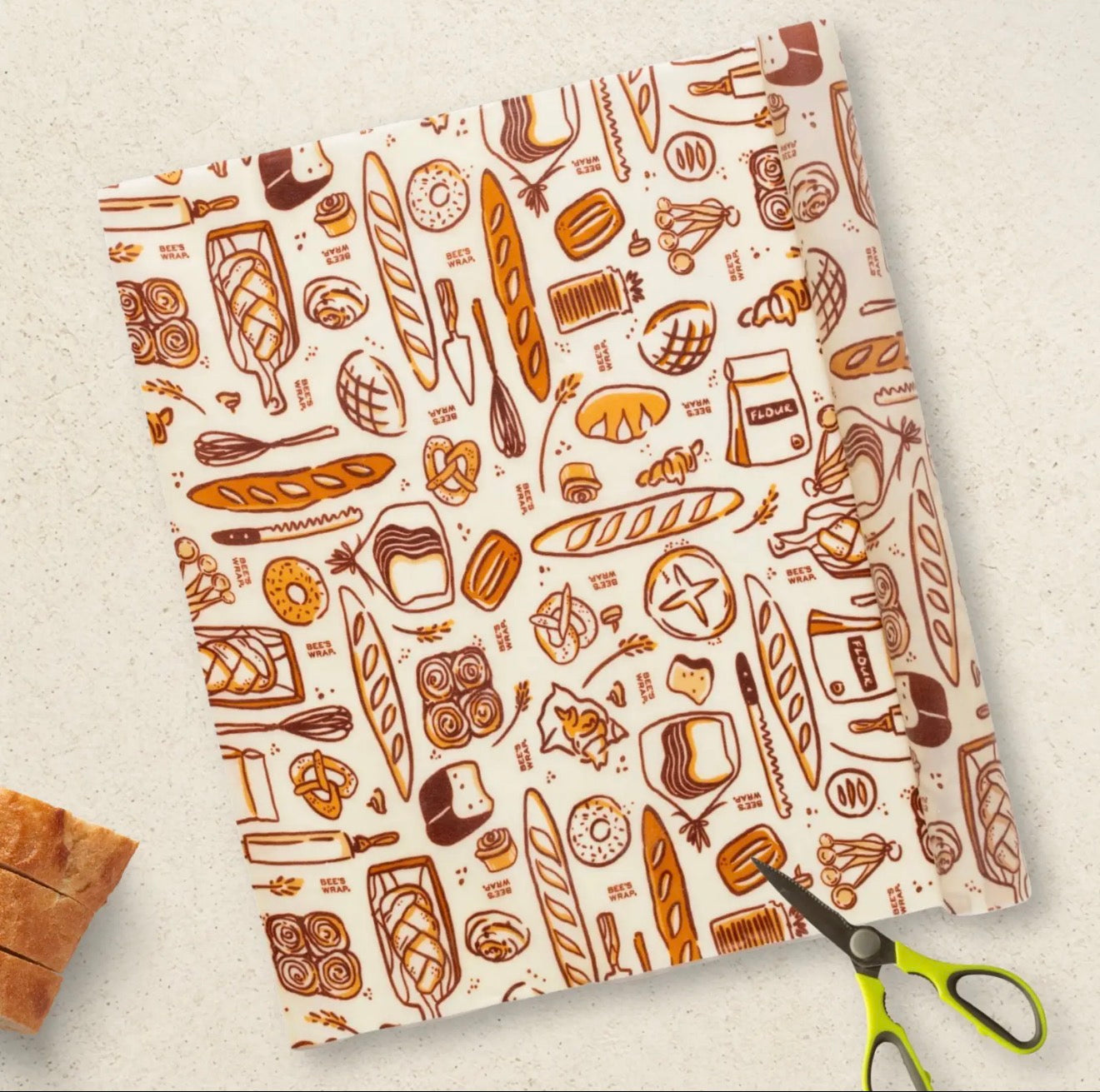 Reusable Beeswax Food Wrap Roll -- Bakery Lane
