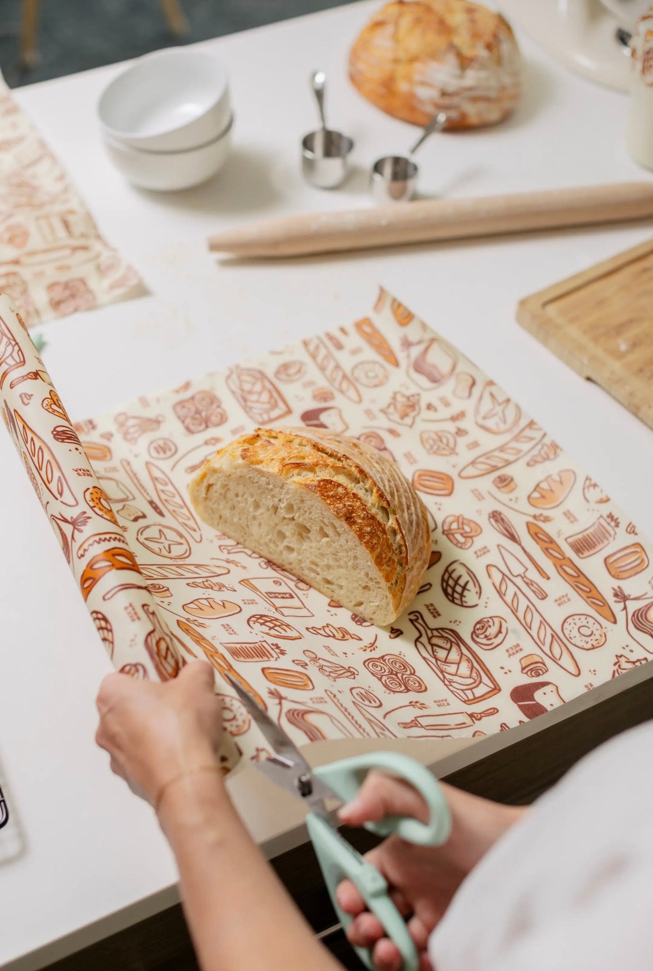 Reusable Beeswax Food Wrap Roll -- Bakery Lane