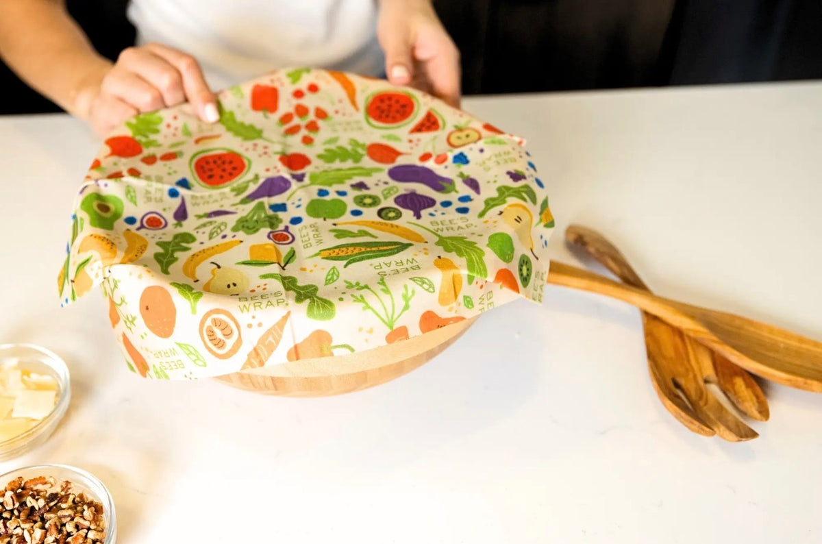 Reusable Beeswax Food Wraps 3 Pack - Garden Party