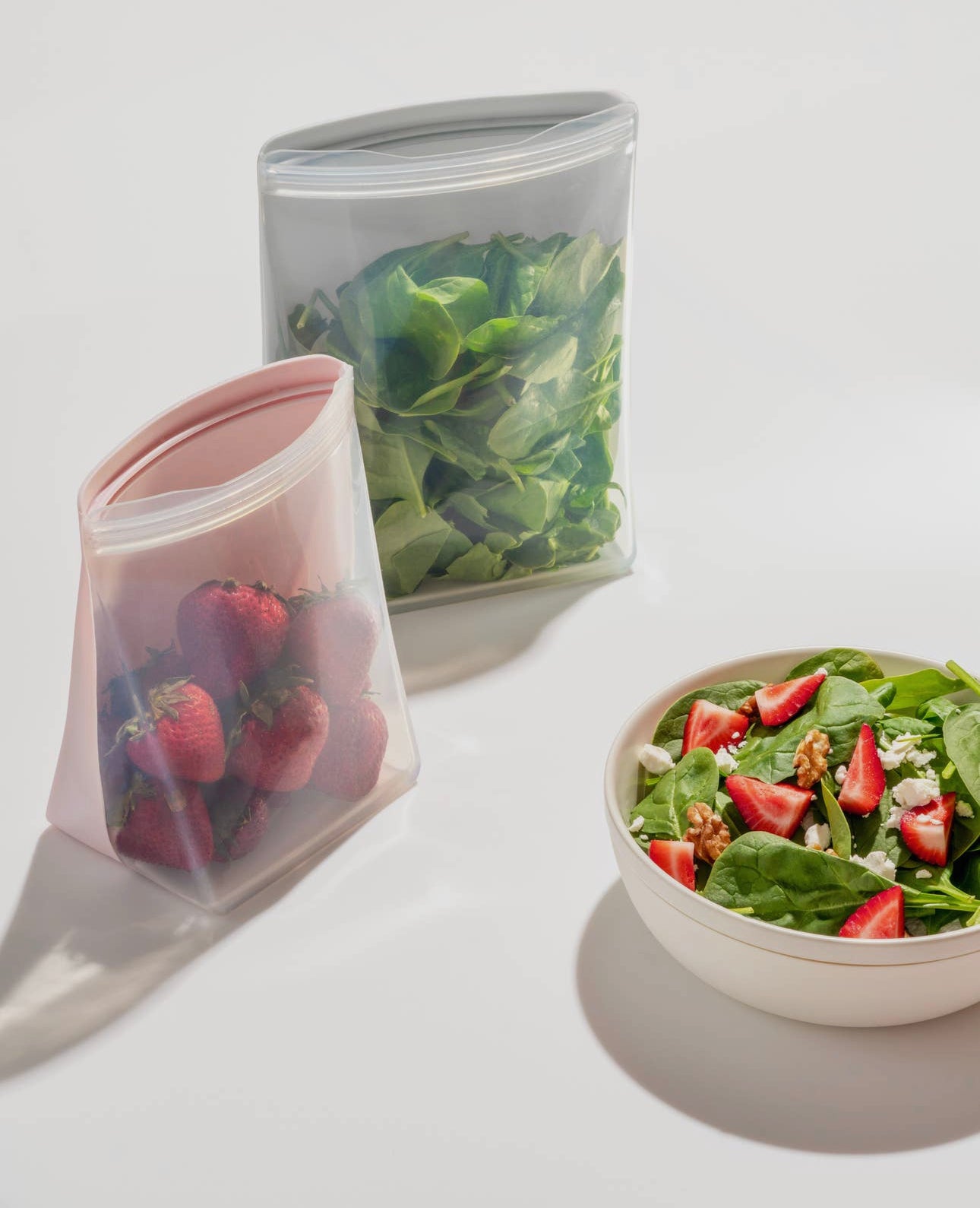 Reusable Silicone Bag Stand Up - 50oz - Slate