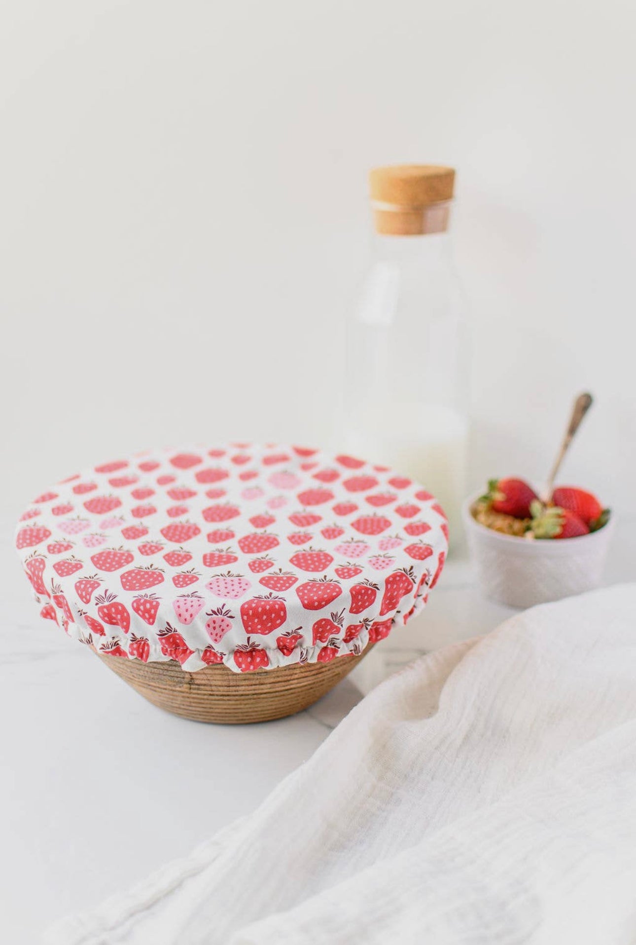 Reusable Bowl Covers--Strawberries