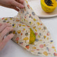 Medium Beeswax Food Wrap -- Pink Mushys