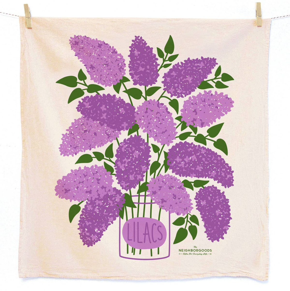 I Lilac Purple – Cotton Dish Towel Set (Set of 2)