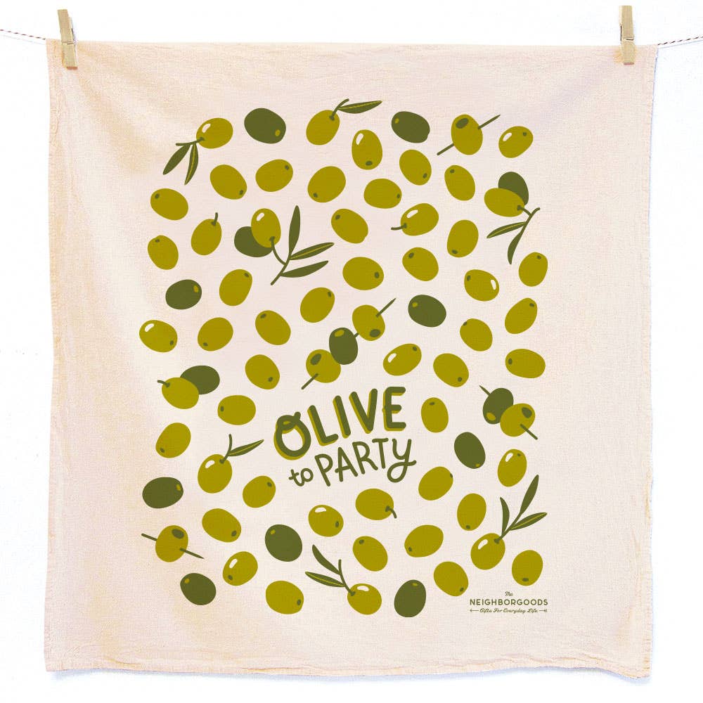 Olives With A Twist – Cotton Dish Towel Set (Set of 2)