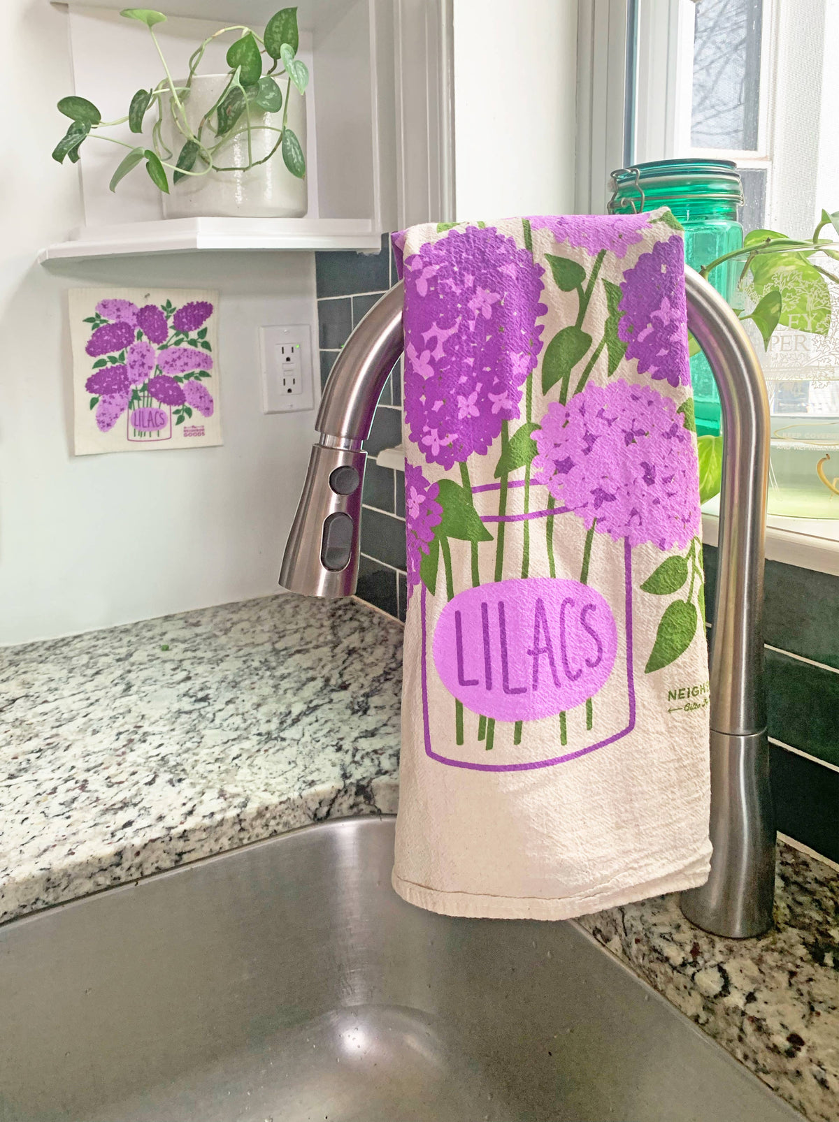 I Lilac Purple – Cotton Dish Towel Set (Set of 2)