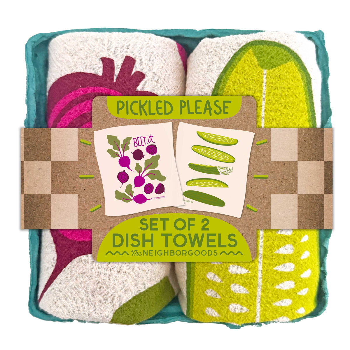 Pickled Please – Cotton Dish Towel Set (Set of 2)