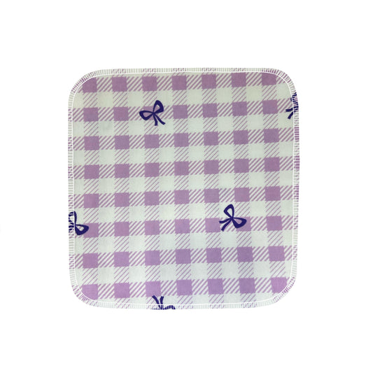 Reusable Paper Towels--24 count--Gingham Lilac Bows--Porter Lee's