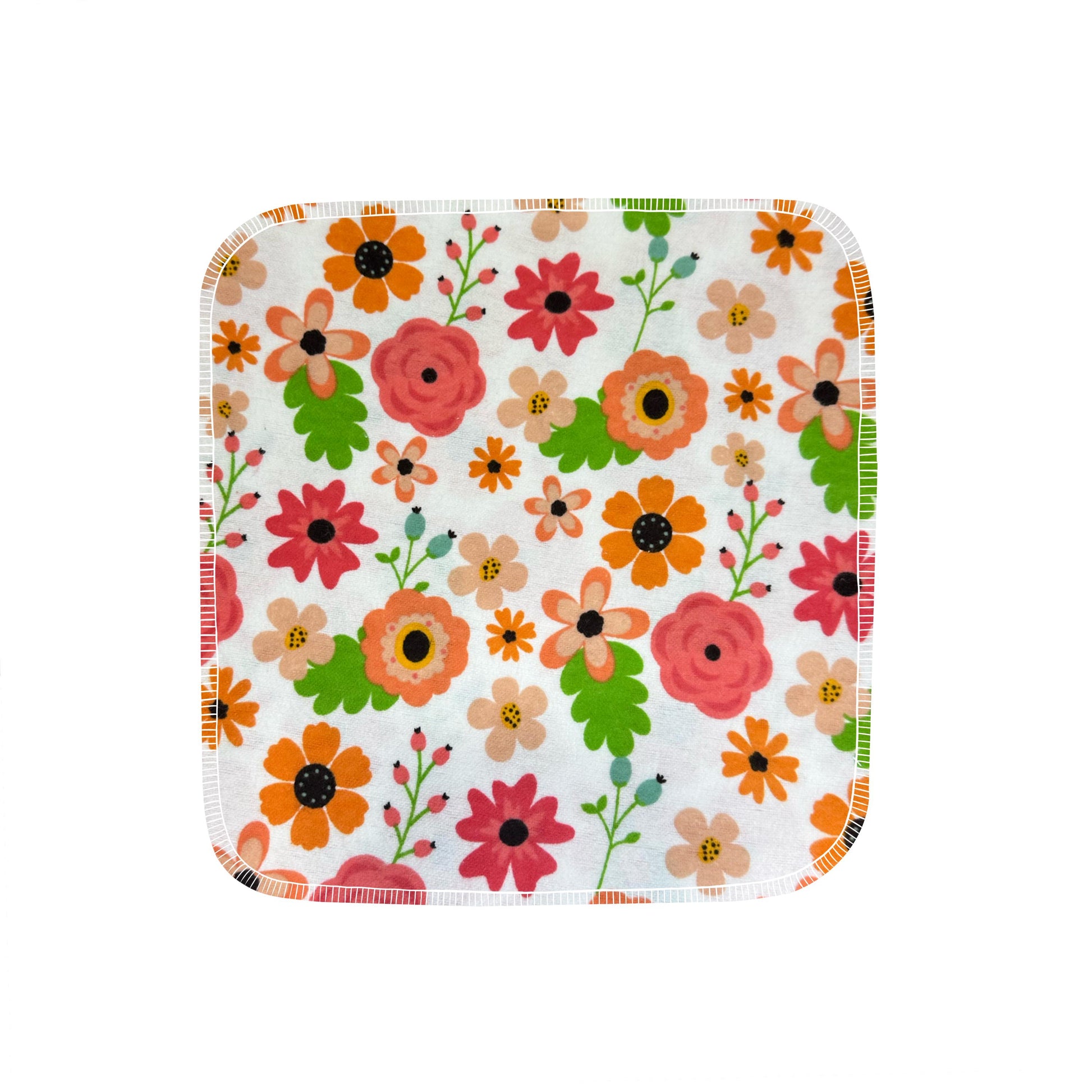 Reusable Paper Towels--24 count--Spring Flowers On White--Porter Lee's