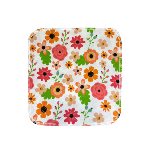 Reusable Paper Towels--24 count--Spring Flowers On White--Porter Lee's