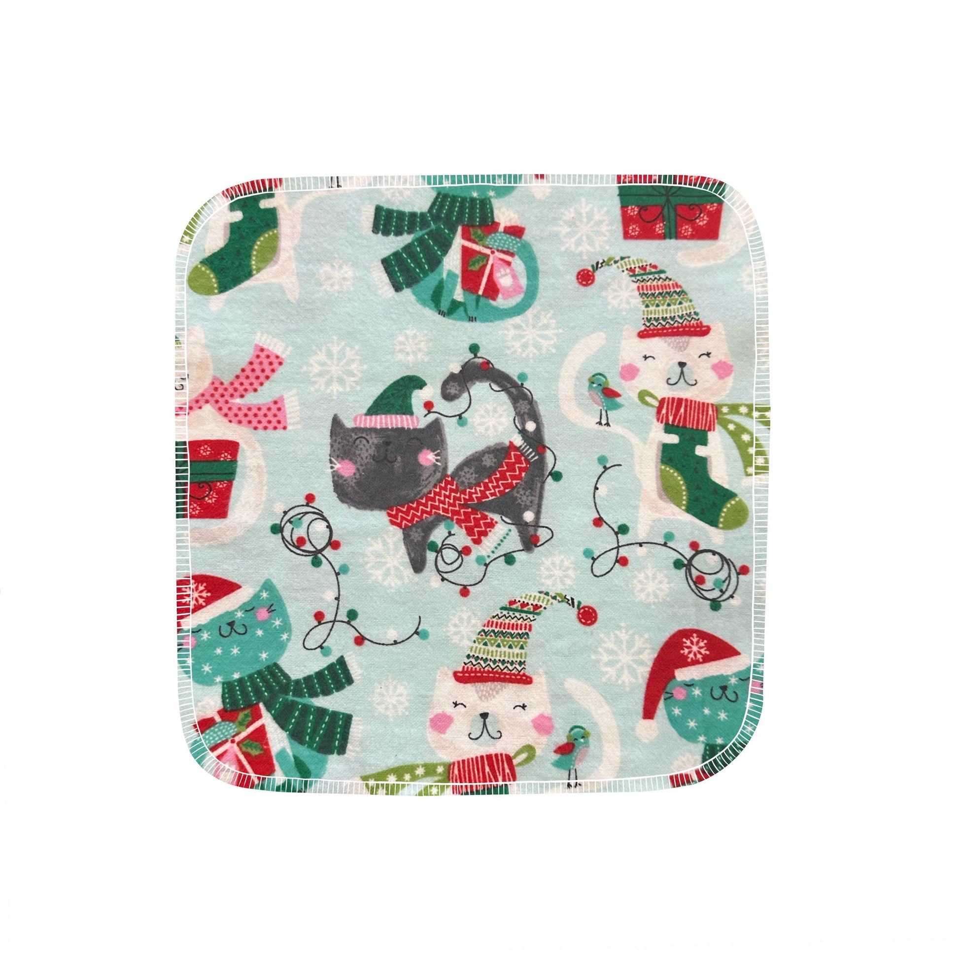 Reusable Paper Towels--24 count--Christmas Kitties--Porter Lee's