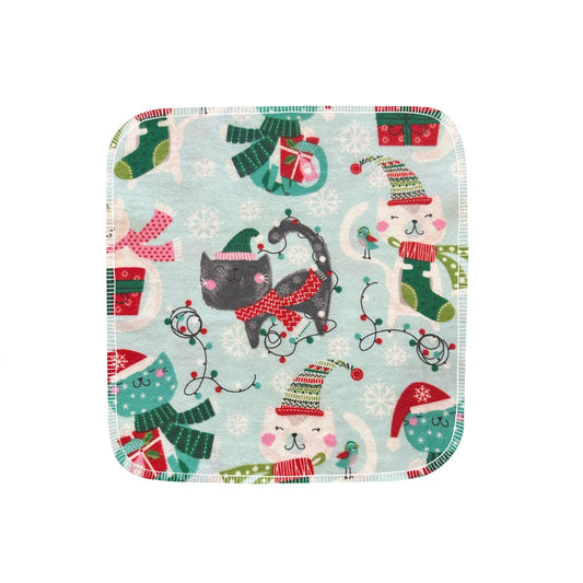 Reusable Paper Towels--24 count--Christmas Kitties--Porter Lee's