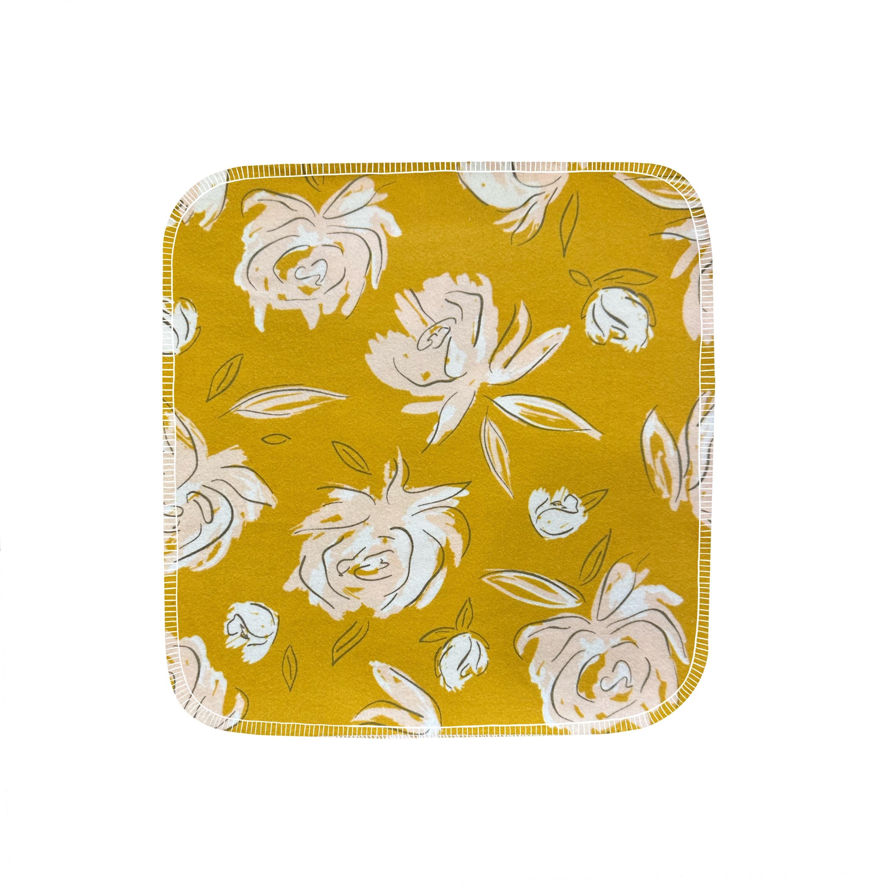 Reusable Paper Towels--Retro Golden Florals - Thumbnail 2