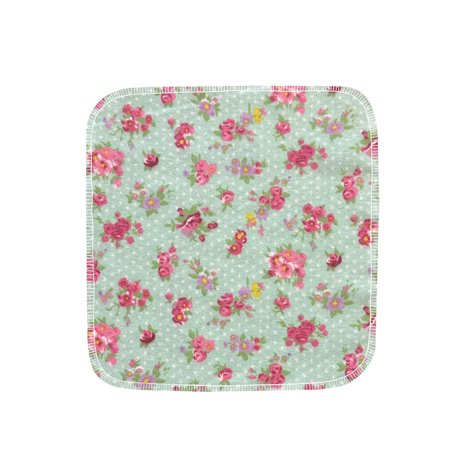 Reusable Paper Towels--24 count--Pink Florals on Teal--Porter Lee's
