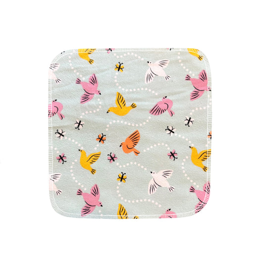 Reusable Paper Towels--Spring Birds On Light Blue