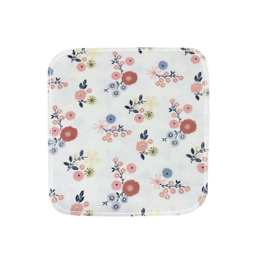Reusable Paper Towels--Dainty Flowers on White