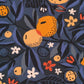 Organic Reusable Bowl Covers--Oranges