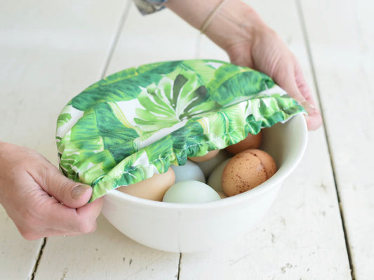 Reusable Bowl Covers--Green Foliage
