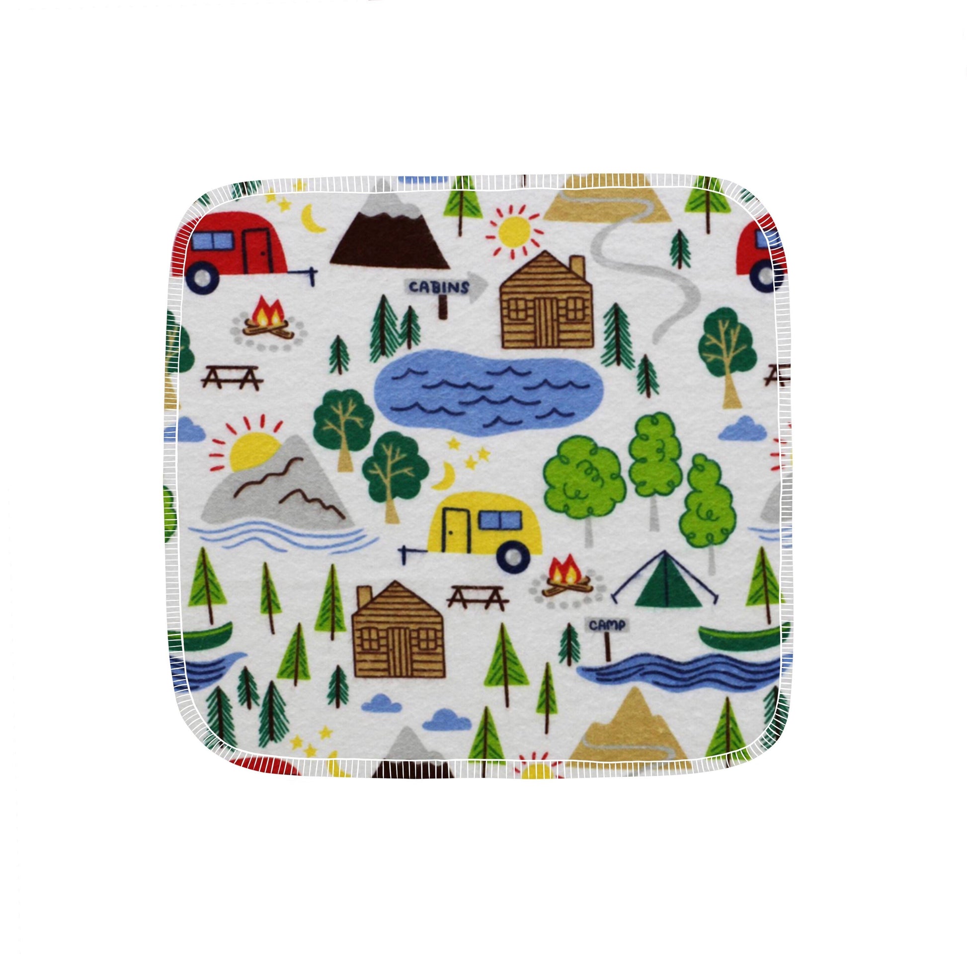 Reusable Paper Towels--24 count--Happy Campers--Porter Lee's