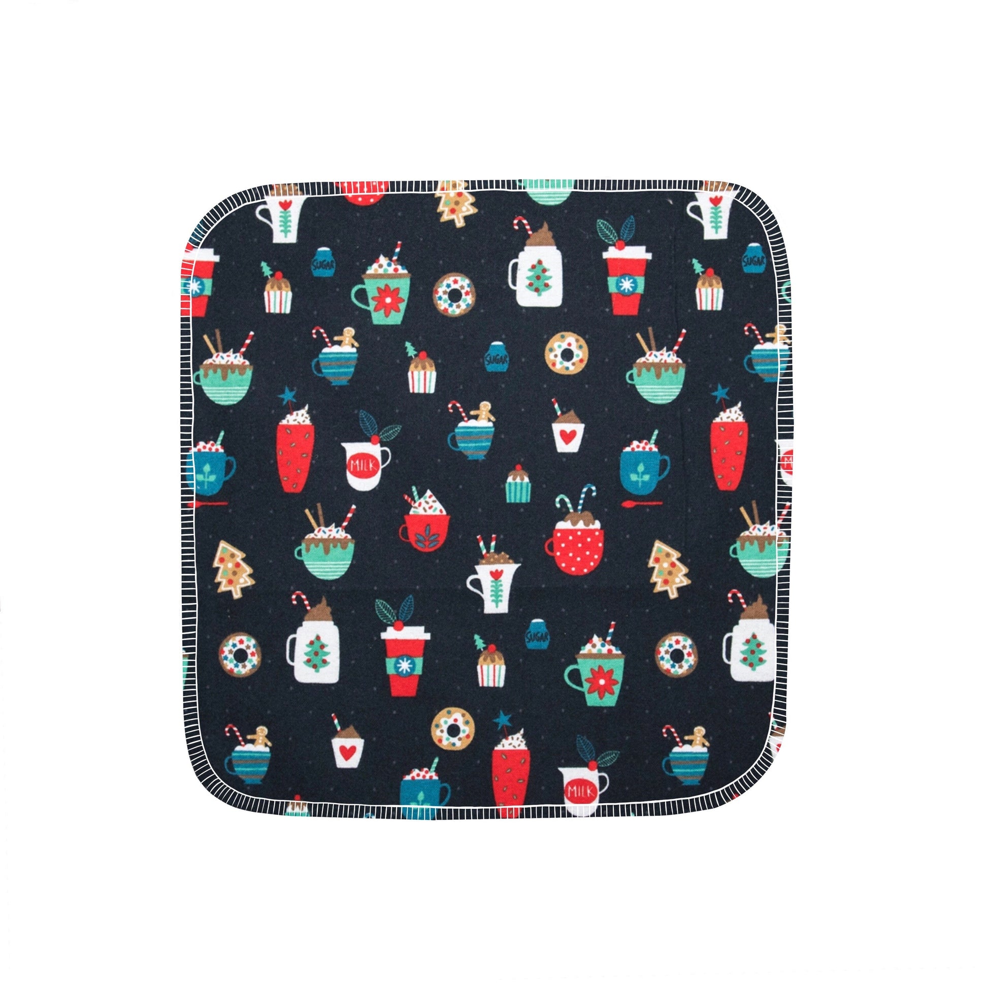 Reusable Paper Towels--24 count--Christmas Mugs--Porter Lee's