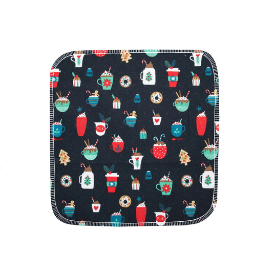 Reusable Paper Towels--24 count--Christmas Mugs--Porter Lee's