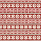 Reusable Paper Towels--24 count--Red Fair Isle--Porter Lee's