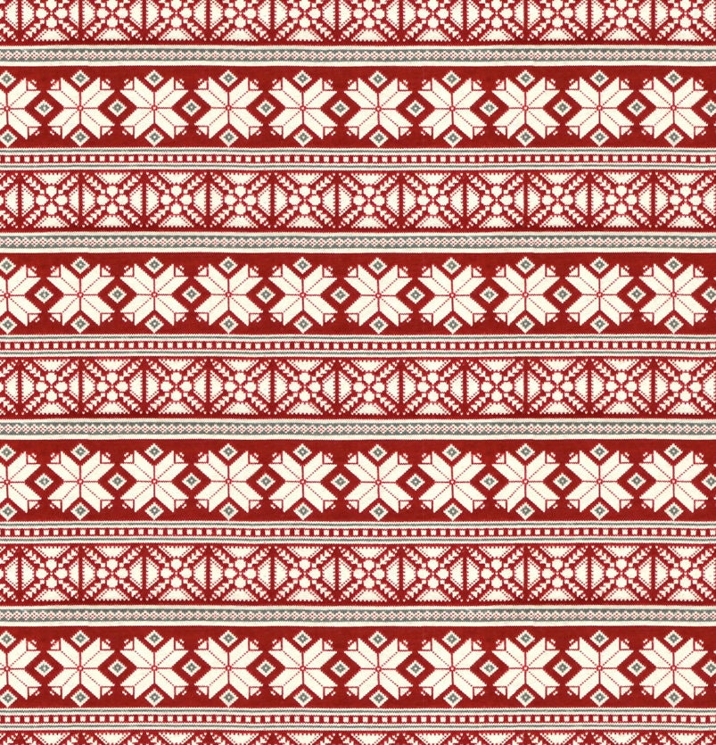 Reusable Paper Towels--24 count--Red Fair Isle--Porter Lee's