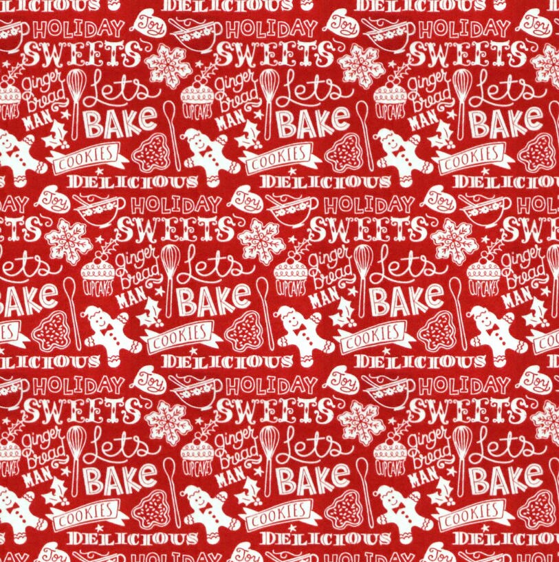 Reusable Paper Towels--24 count--Christmas Baking--Porter Lee's